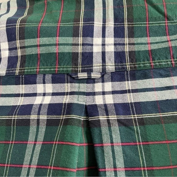 Rough Stock Panhandle Slim Green Blue Red Plaid Long Sleeve Button Down - EUC - Picture 10 of 10